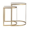 Lindon Travertine Nesting Tables Set/2, Side & End Table by Uttermost, 17.25" width x 24.25" height x 17.25" depth thumbnail 7