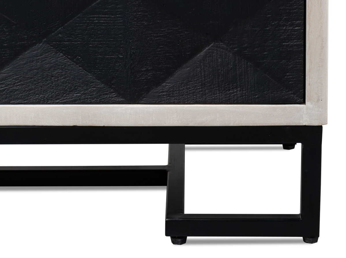 Asiger Four Door Sideboard, by Sarreid, 1'6" length x 6' width x 2'10" height View 7