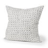 Jayden 22x22 Cream with Black Print Linen Square Pillow Cover, Decorative Pillow by Mercana, 22" length x 22" width x 0.2" height thumbnail 1