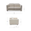 Juno Power Recliner Sofa Off White, Sofas & Sectional by Moe's Home, 65" width x 31.5" height x 42" depth thumbnail 8
