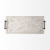 Alfred 35L x 16W Natural Wooden Herringbone Rectangular Tray thumbnail 3