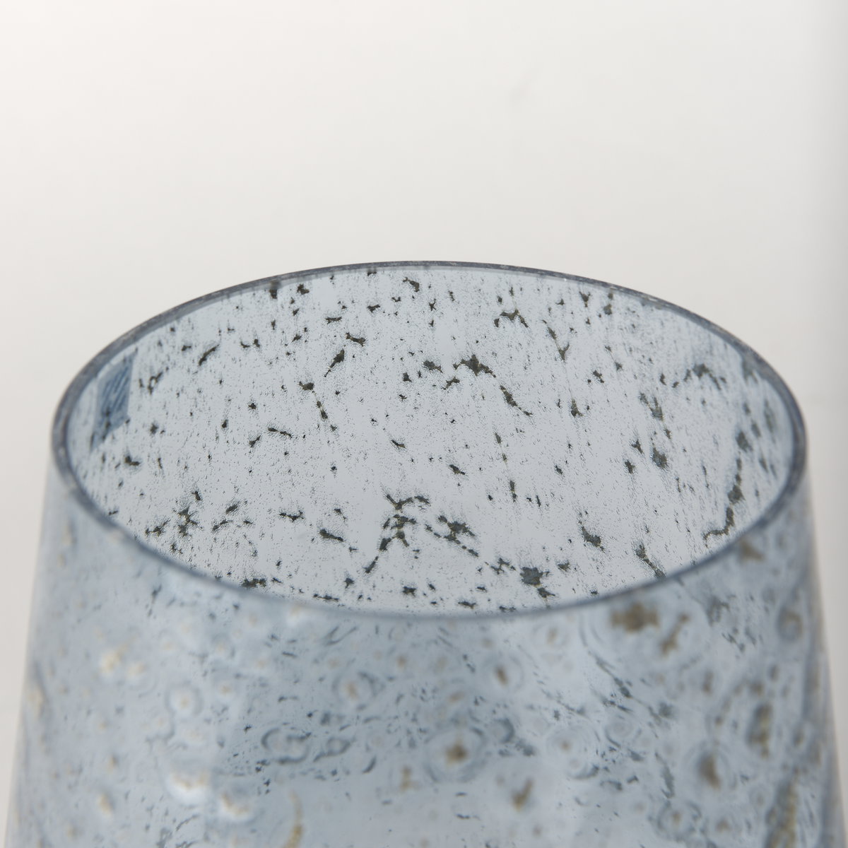 Robyn Tall Blue Glass Vase, by Mercana, 7.28" length x 7.28" width x 8.98" height View 7