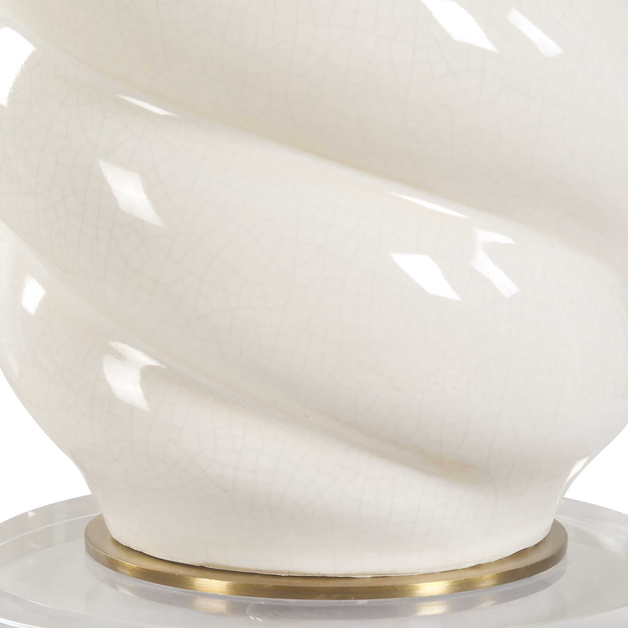Anneli White Swirl Table Lamp large image 