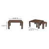 Bailey Nesting Coffee Table Deep Brown, by Moe's Home, 35" width x 16" height x 35" depth thumbnail 9