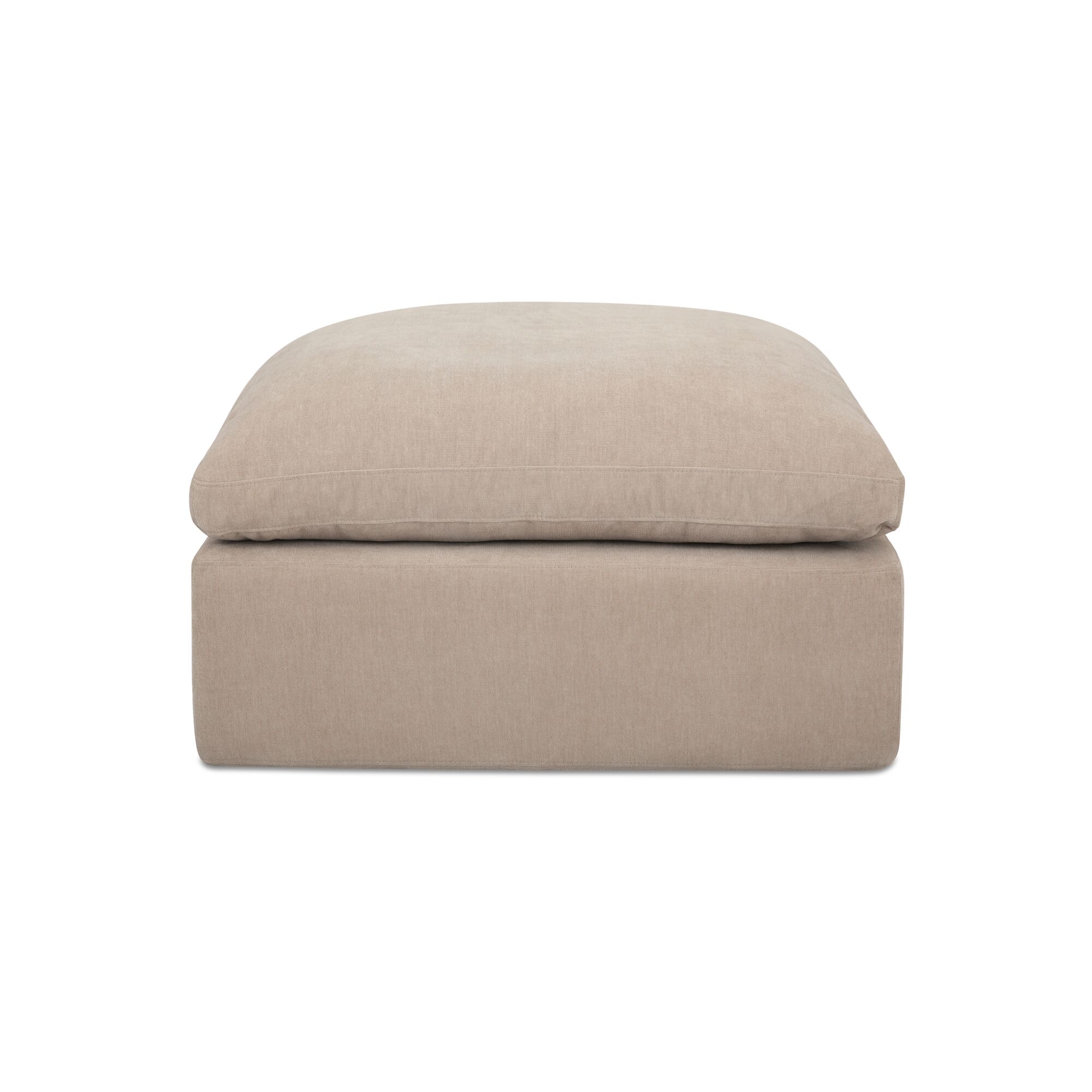 Cates Ottoman Pebble, by Moe's Home, 36.25" width x 19.25" height x 36.25" depth View 1