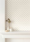 Leaflet Taupe Wallpaper, by York Wall, 27' length x 2'3" width x 0.02" depth thumbnail 2