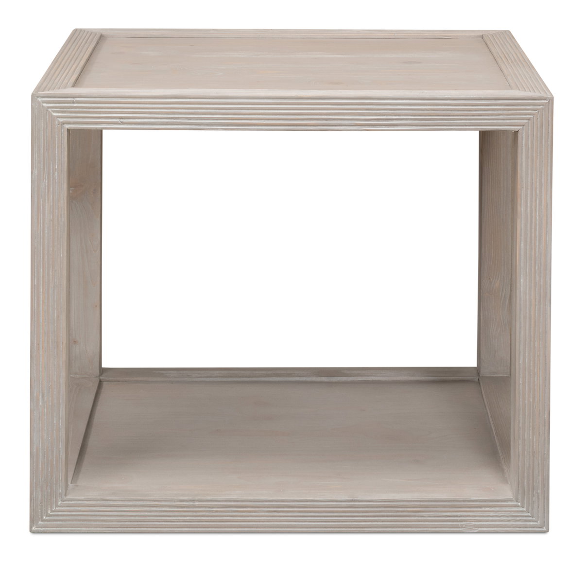 Camden Side Table, by Sarreid, 2'4" length x 1'10" width x 2' height View 2