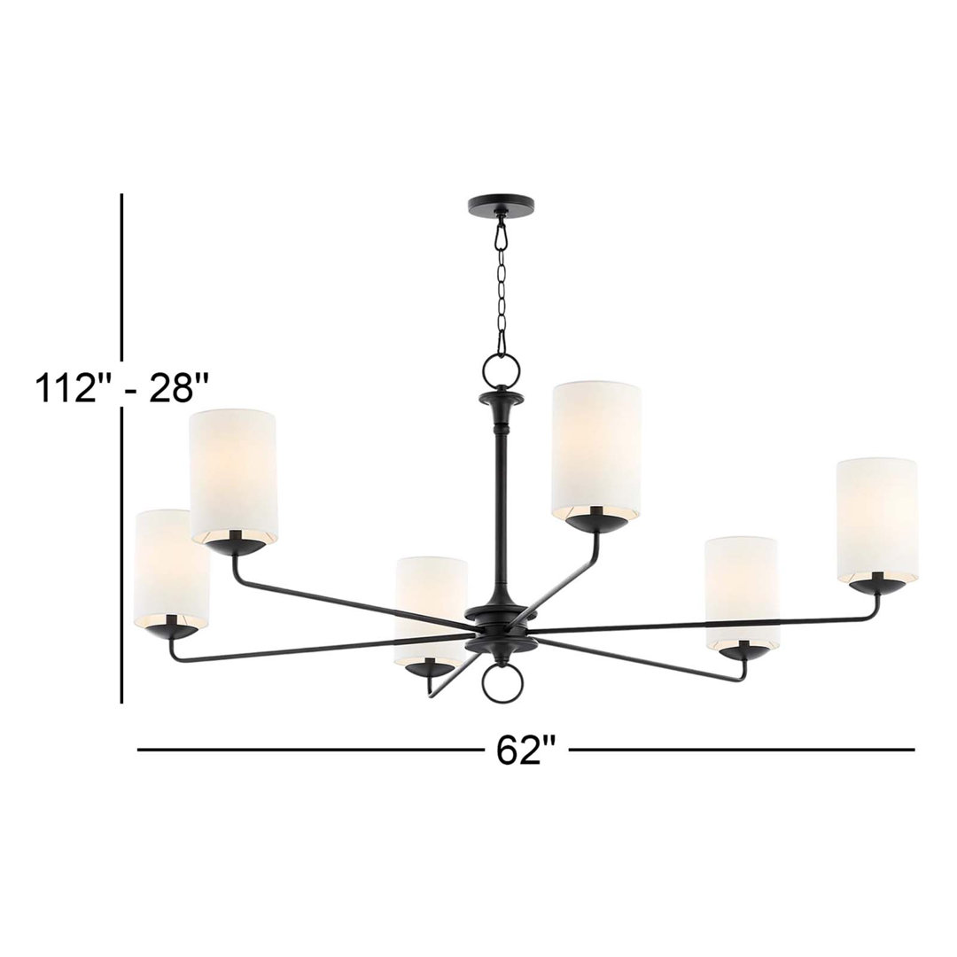 Ginevra 6 - Light Chandelier, by Cyan Design, 62" width x 16" height x 62" depth View 8