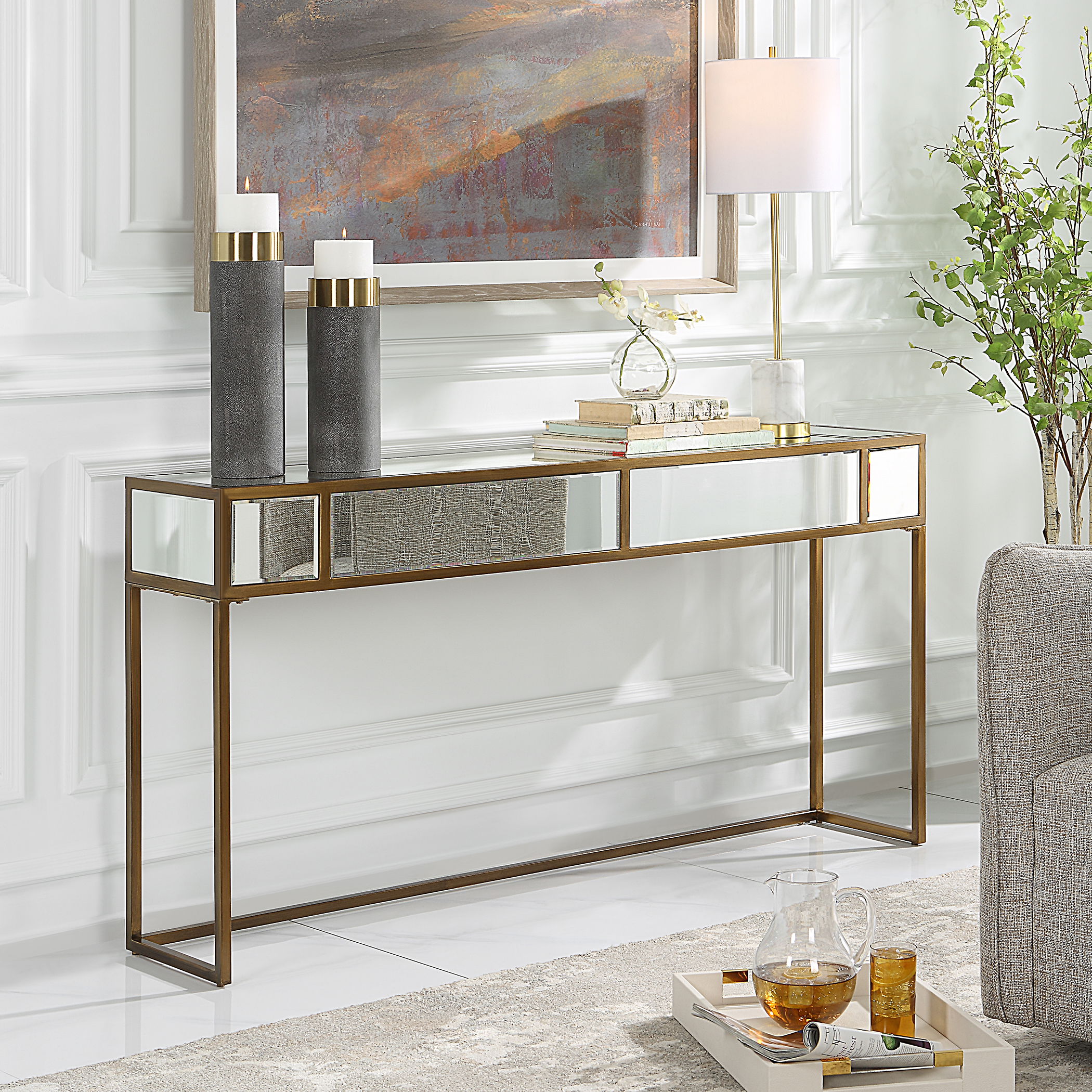 Reflect Mirrored Console Table large image 