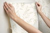 Magnolia Home Olive Branch Beige Peel & Stick Wallpaper, by York Wall, 20' length x 1'8.5" width x 0.02" depth thumbnail 7