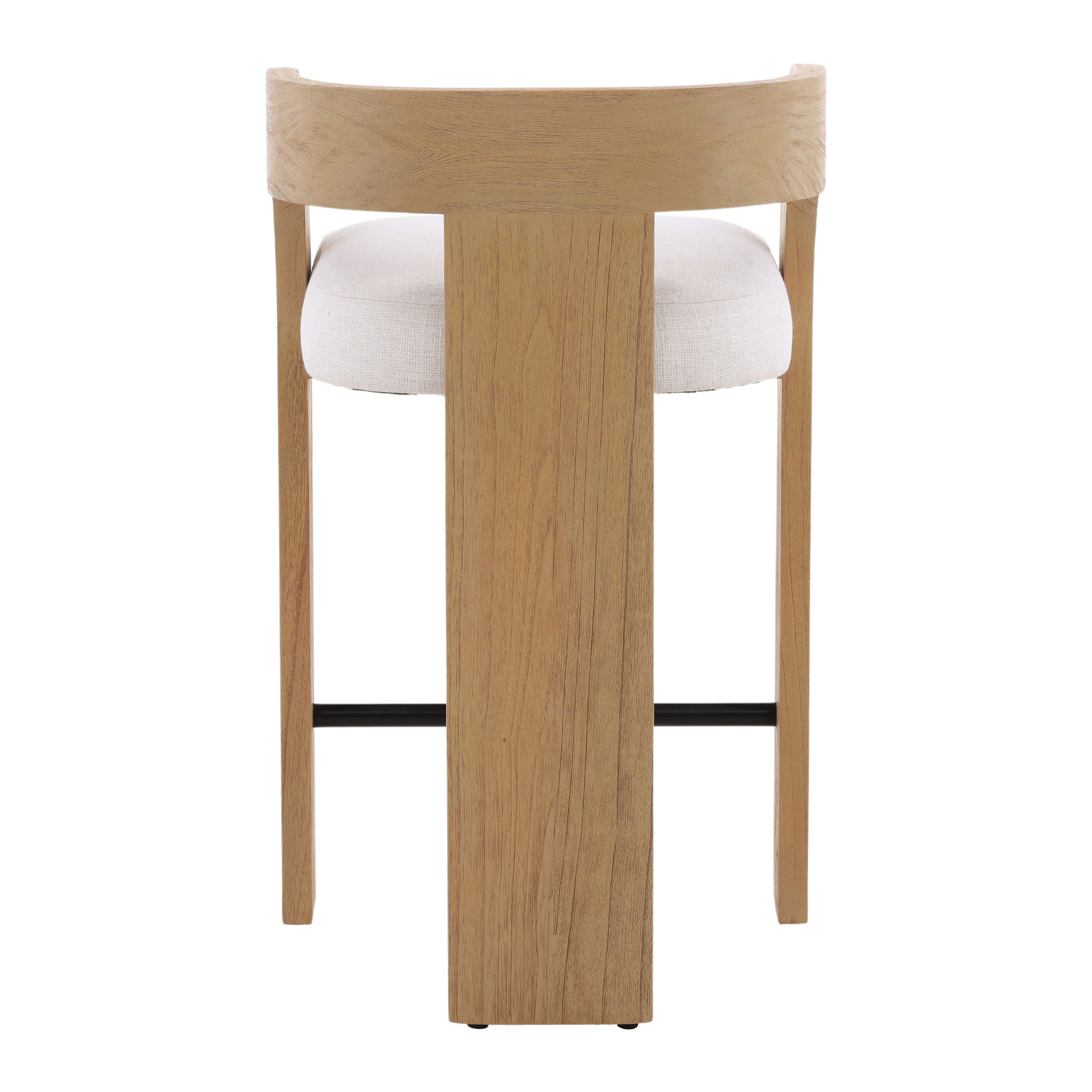 Tyson Counter Stool Cream, Counter & Bar Stool by Dovetail, 20.38" width x 34.25" height x 20.5" depth View 4