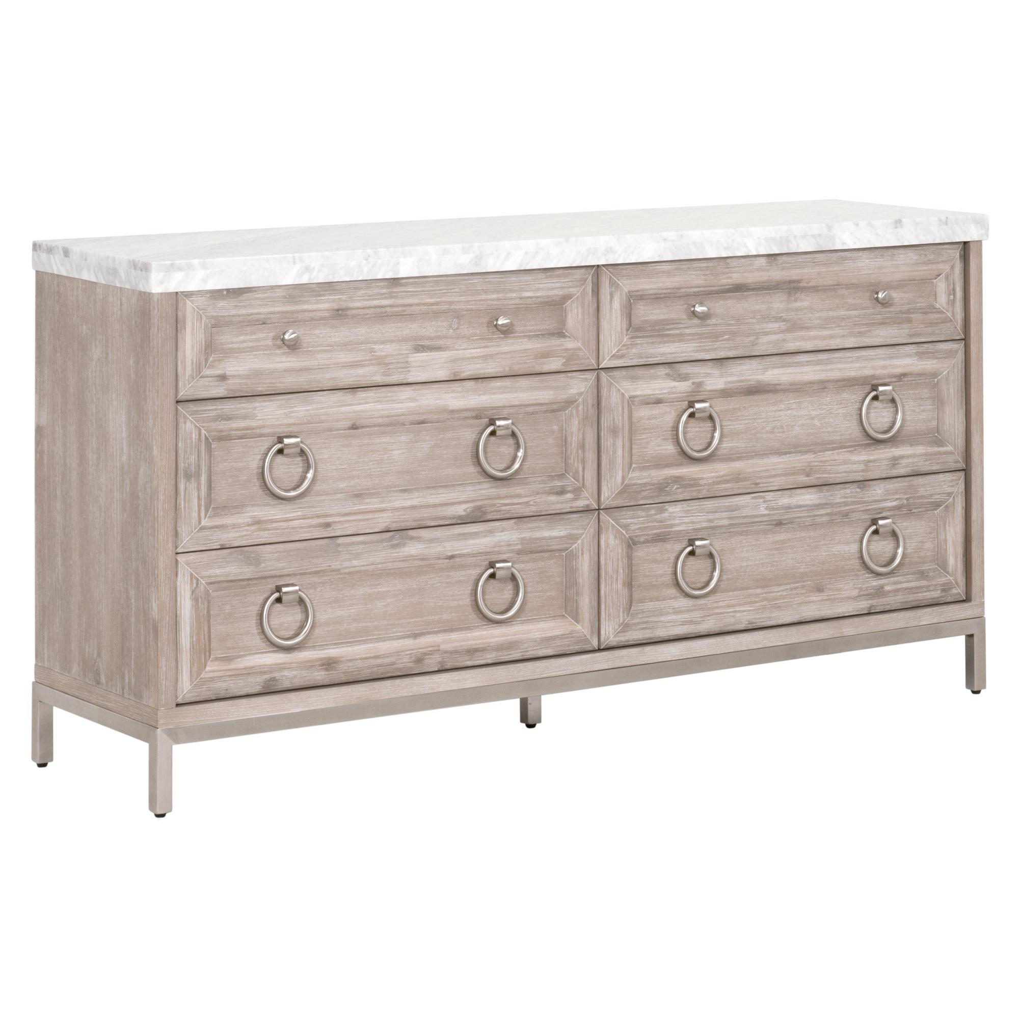 Azure Carrera 6-Drawer Double Dresser, by Essentials for Living, 71" width x 37" height x 19" depth View 3