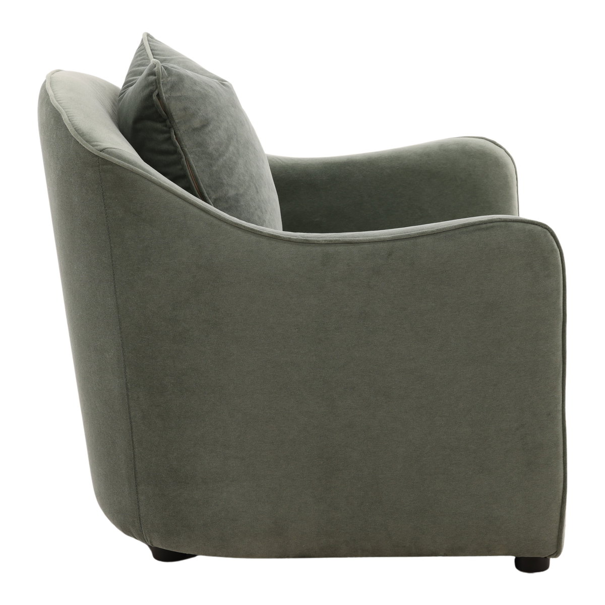 Elissa Occasional Chair Green, Accent Chair by Dovetail, 29" width x 30.5" height x 33.5" depth View 3