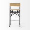 Direttore Backless 44.1in Seat Bar Stool | Brown Leather with Black Iron, Counter & Bar Stool by Mercana, 19.29" length x 20" width x 44.1" height thumbnail 5