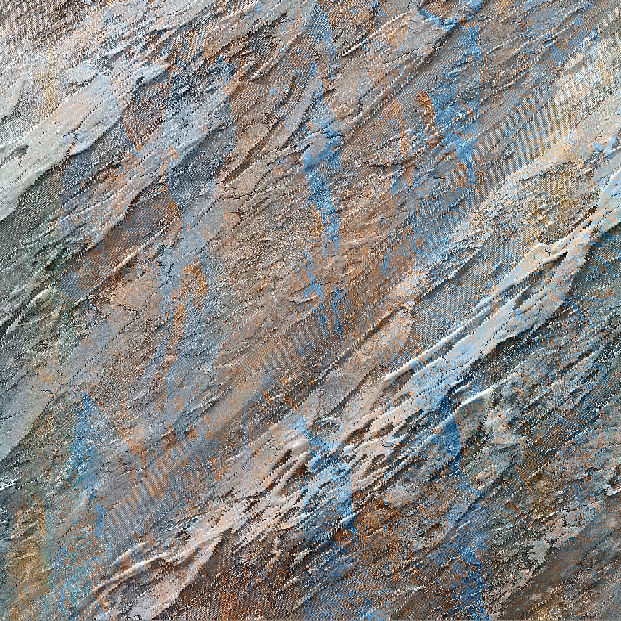 Rendezvous Hand Painted Abstract Art large image 