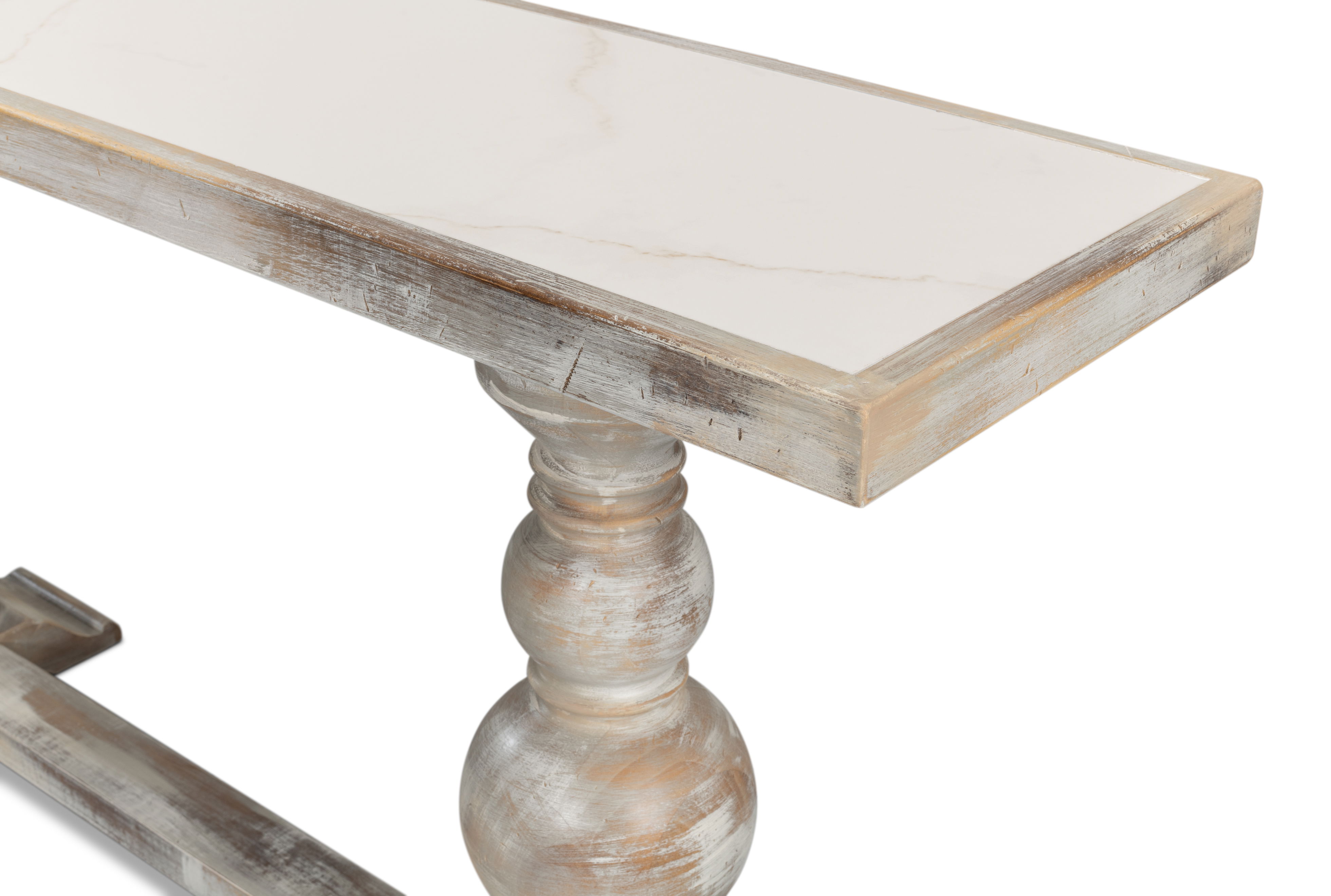 Stacy Double Pedestal Console, Console Table by Sarreid, 61" length x 15" width x 30" height View 6