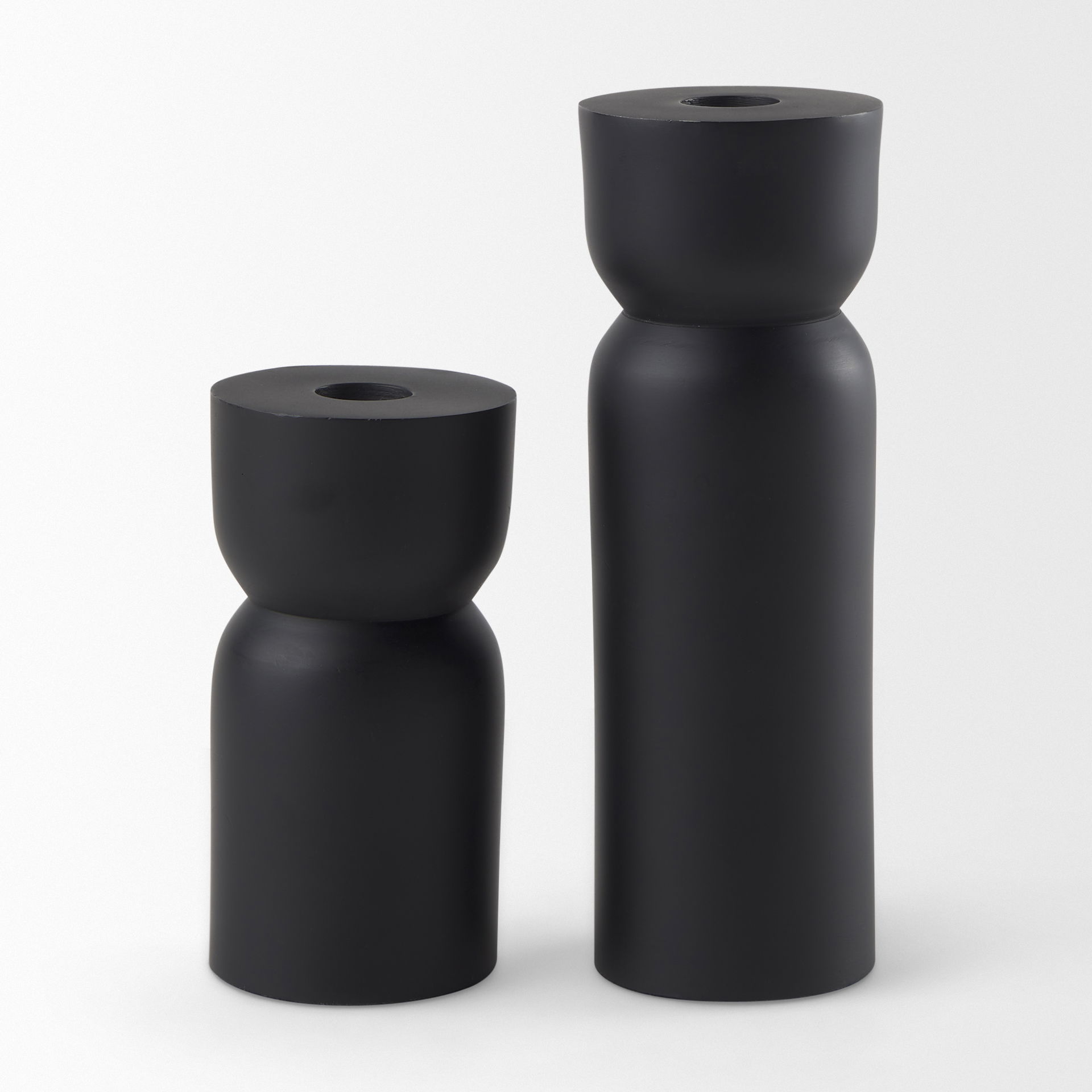 Malta Small Black Metal Candle Holder large image 