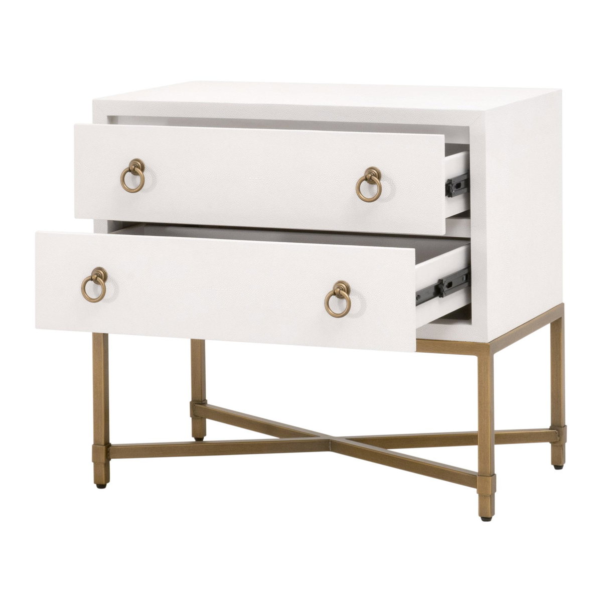 Strand Shagreen 2-Drawer Nightstand, by Essentials for Living, 32" width x 30" height x 19" depth View 4