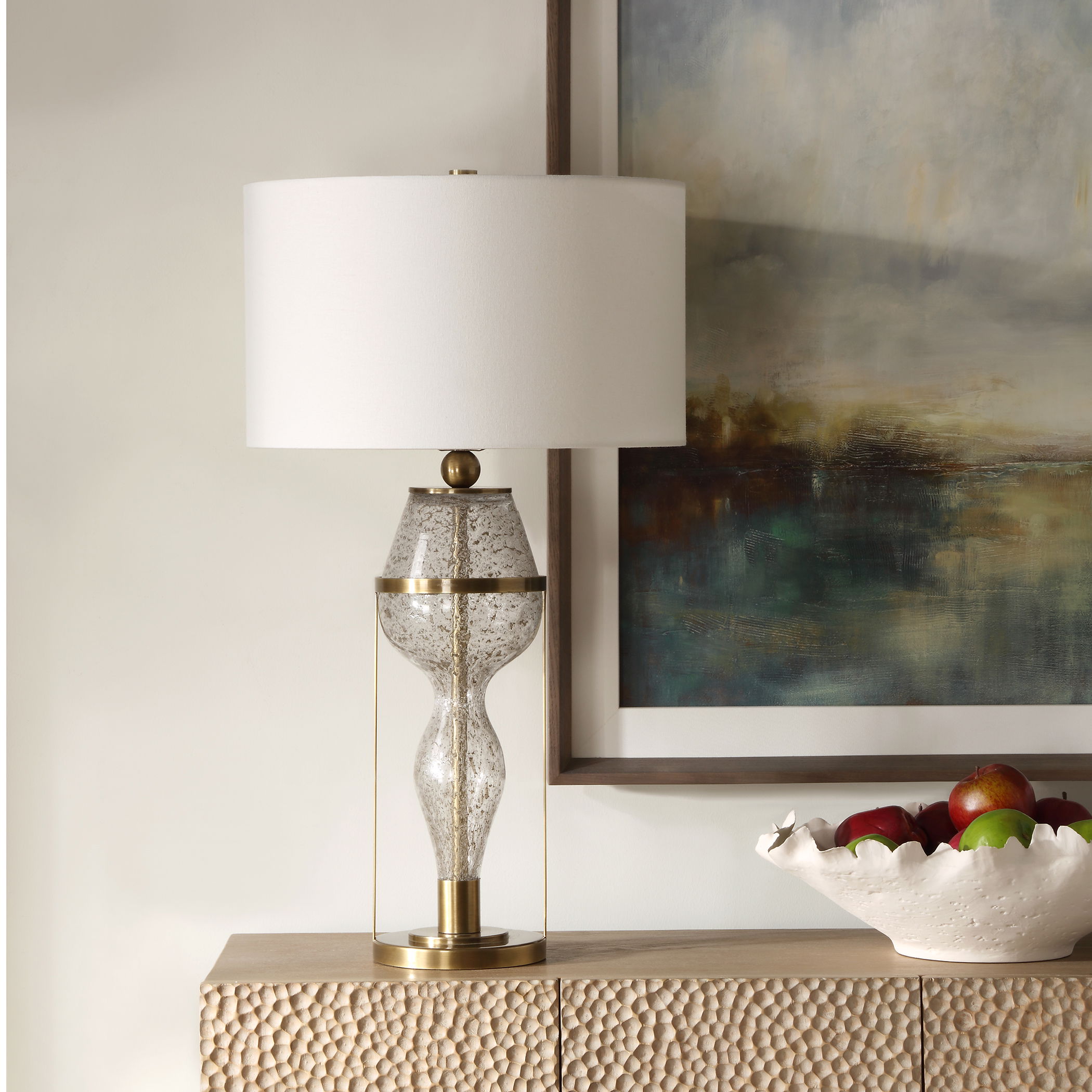 Out Of Time Seeded Glass Table Lamp large image 