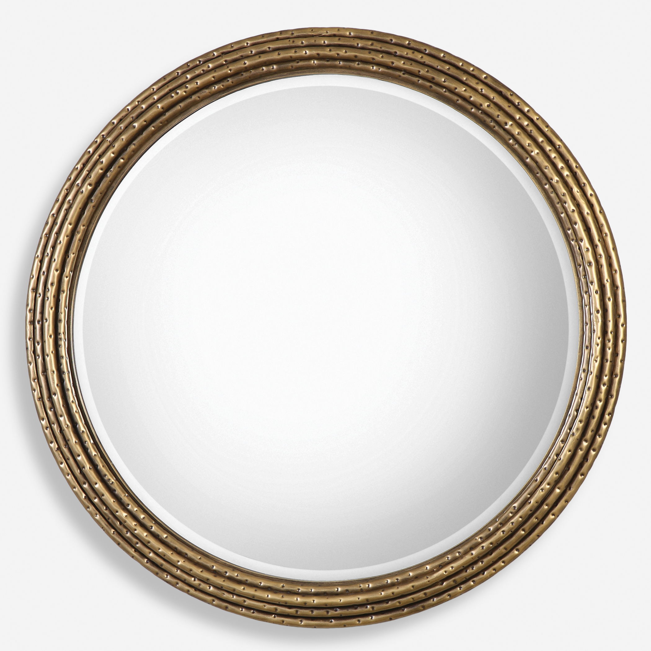 Spera Round Gold Mirror, by Uttermost, 42.12" width x 42.12" height x 2.12" depth View 1