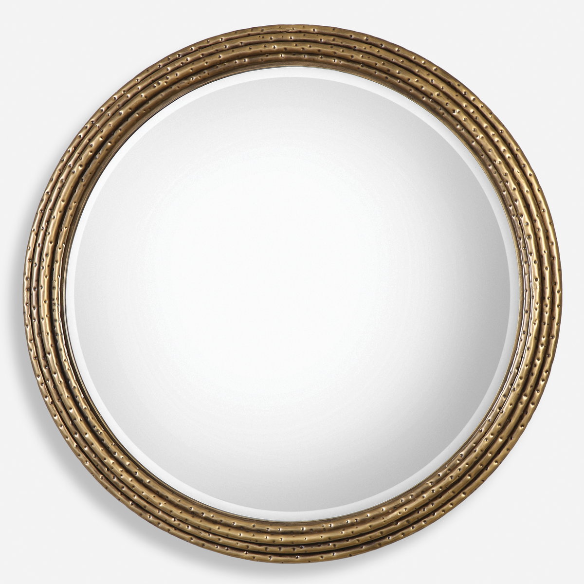 Spera Round Gold Mirror, by Uttermost, 42.12" width x 42.12" height x 2.12" depth View 1