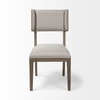 Tenton Open Back Dining Side Chair | Grey Fabric with Brown Wood, Dining Chair by Mercana, 23.5" length x 19" width x 36.75" height thumbnail 5