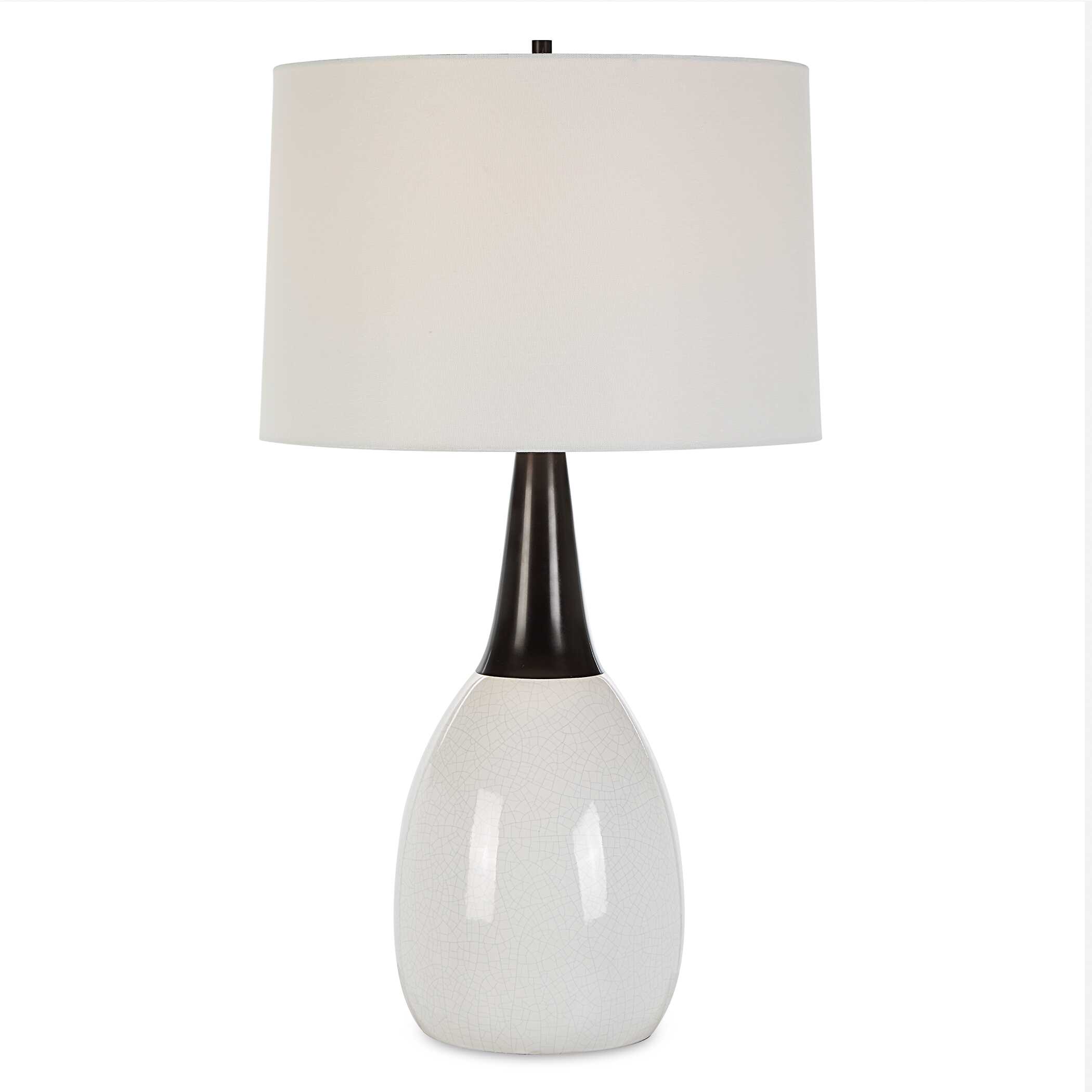Fralin White Table Lamp, by Uttermost, 17" width x 30.5" height x 17" depth View 1