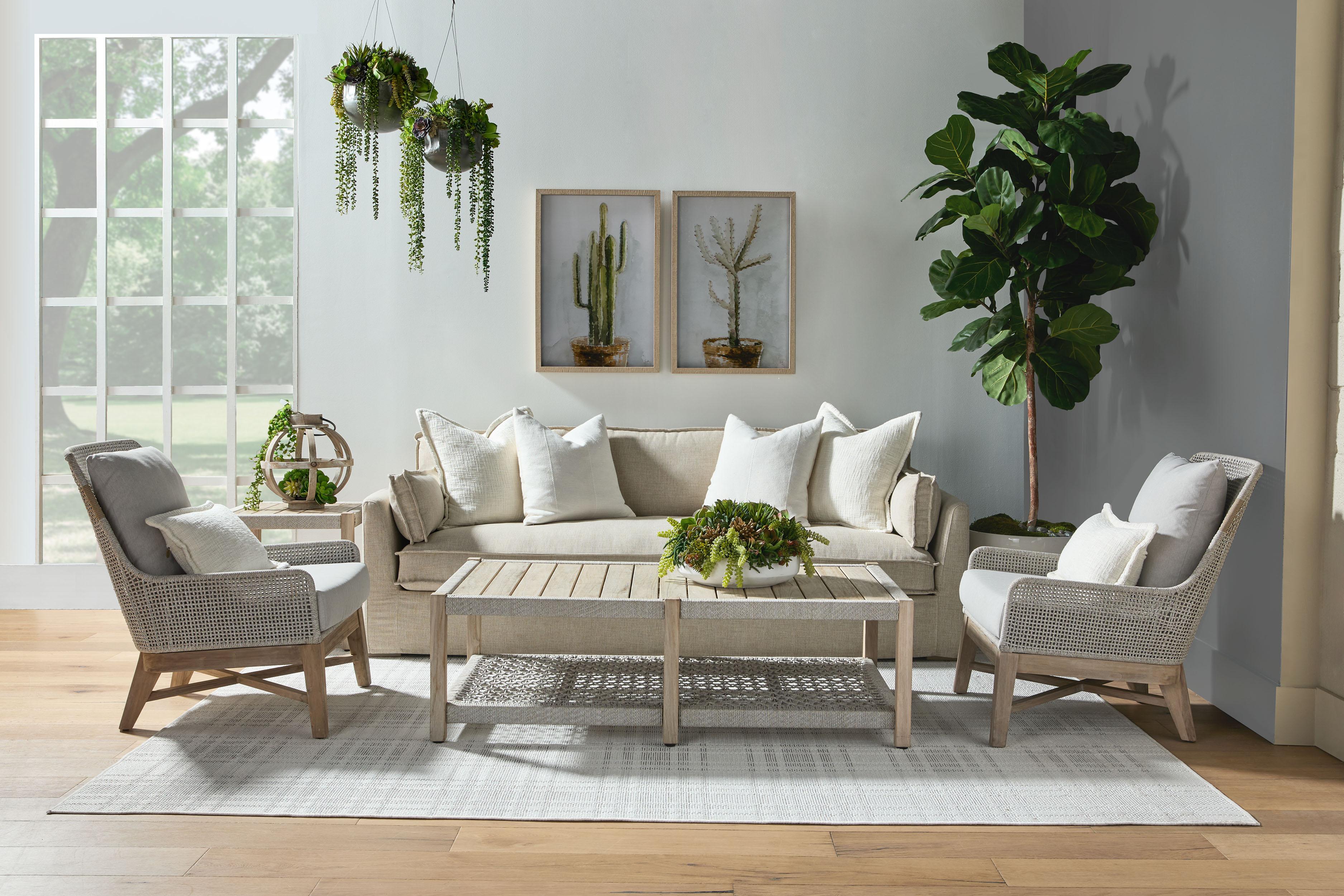 Thea Outdoor 90' Taper Arm Slipcover Sofa large image 