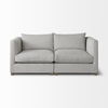 Valence 2 Piece Light Gray Modular Sofa Set, Sectional Sofa by Mercana, 37.8" length x 78" width x 28.3" height thumbnail 5