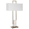 Column White Marble Table Lamp, by Uttermost, 19" width x 35" height x 9" depth thumbnail 5