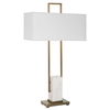 Column White Marble Table Lamp, by Uttermost, 19" width x 35" height x 9" depth thumbnail 5