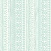 Tribal Teal Peel & Stick Wallpaper, by York Wall, 16'6" length x 1'8.5" width x 0.02" depth thumbnail
