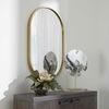 Varina Minimalist Gold Oval Mirror thumbnail 3