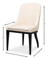 Claire Dining Chair, by Sarreid, 2'2" length x 1'9" width x 2'11" height thumbnail 13