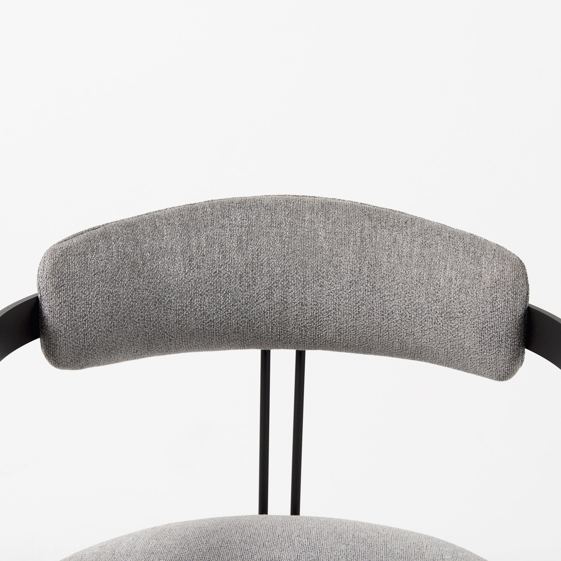 Hollyfield 20.5 x 21.3 x 29.5 Gray Fabric Seat with Gray Iron Frame Dining Chair large image 