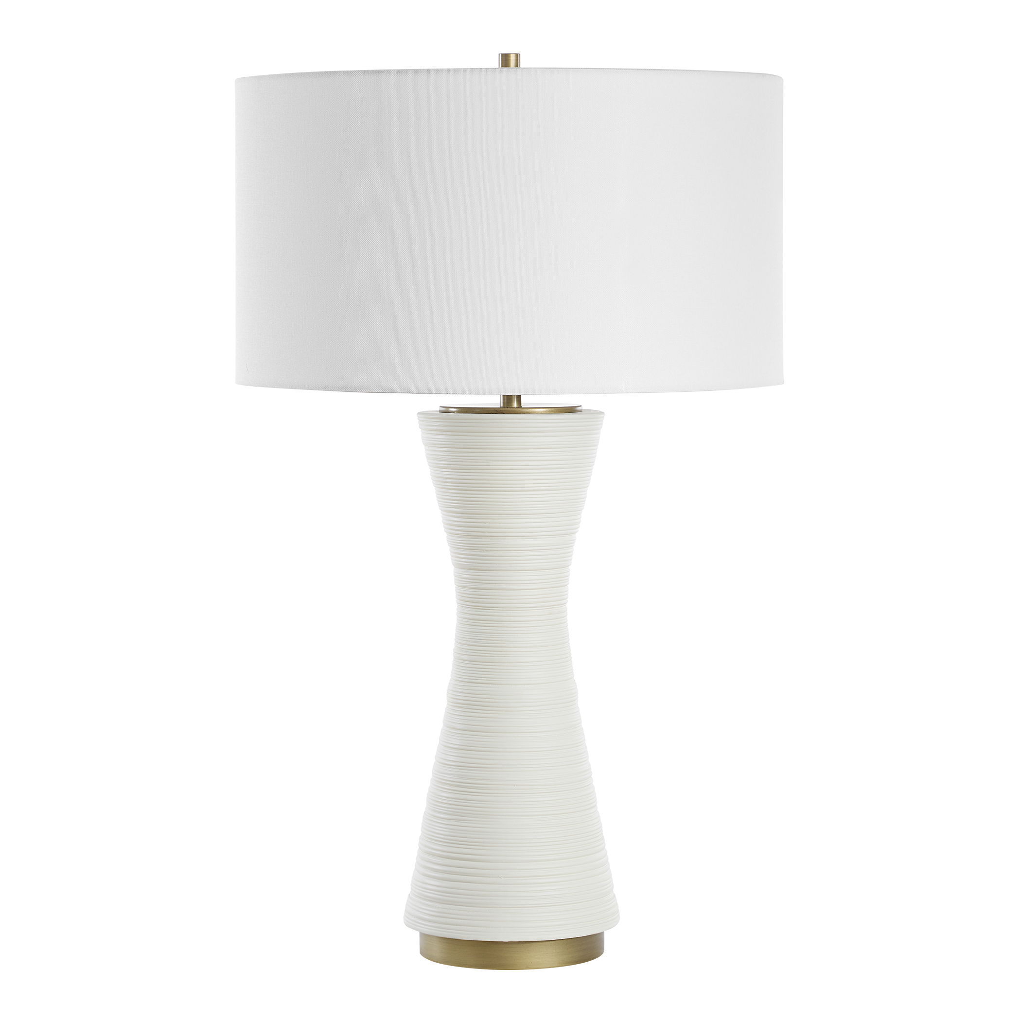 Ridgeline Matte White Table Lamp large image 