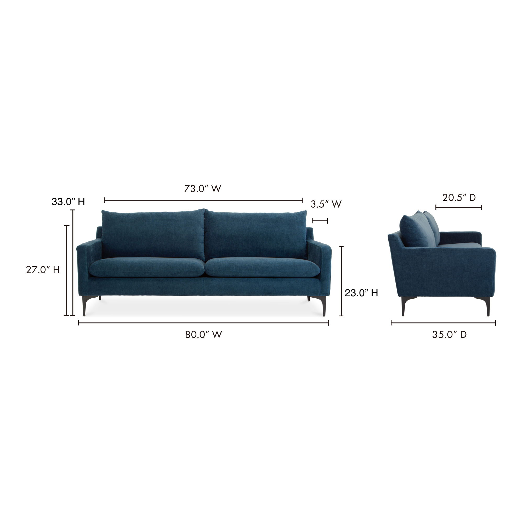 Paris Sofa Blue large image 