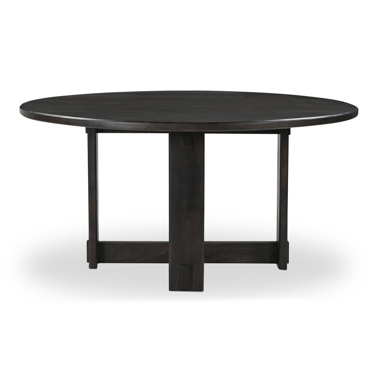 Glenn Round Dining Table Dark Brown, by Moe's Home, 60" width x 30" height x 60" depth View 2