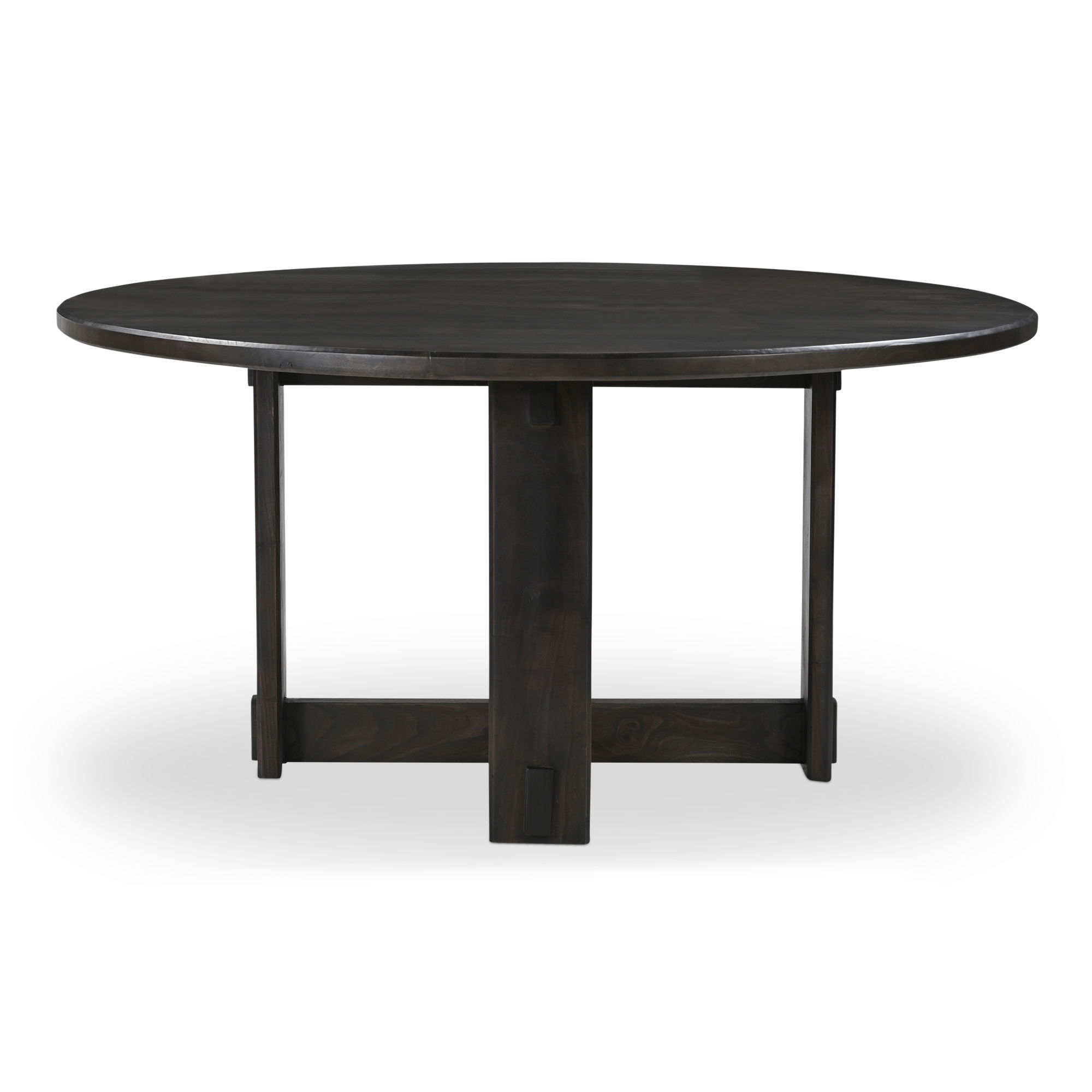 Glenn Round Dining Table Dark Brown large image 