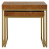 Burl-esque Wooden Nesting Tables Set/2, Side & End Table by Uttermost, 24.5" width x 24.5" height x 12" depth thumbnail 7