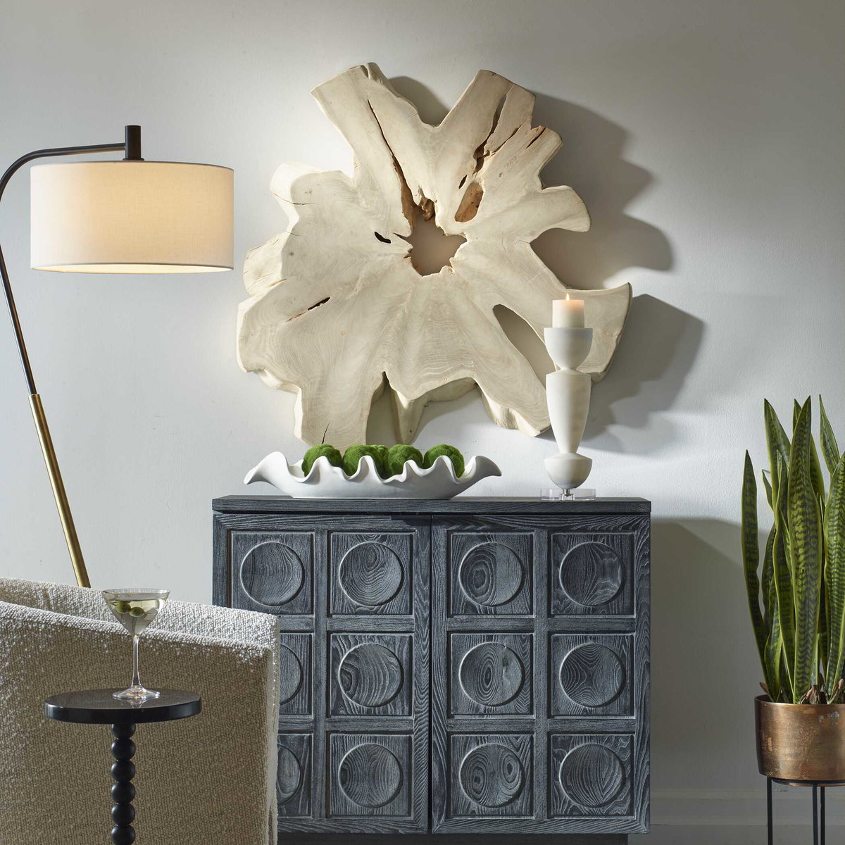 Terrains Natural Wood Wall Decor, Sculptural Wall Art by Uttermost, 39.5" width x 39.5" height x 2.5" depth View 2