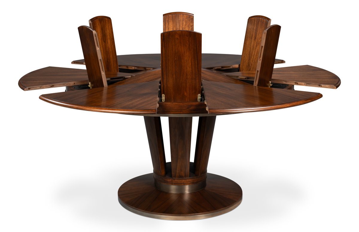 Soho Jupe Dining Table  Medium, by Sarreid, 4'7" length x 4'7" width x 2'6" height View 8