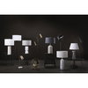 Quinn  Navy Base with Beige Fabric Shade Table Lamp, by Mercana, 18" length x 18" width x 28.75" height thumbnail 2
