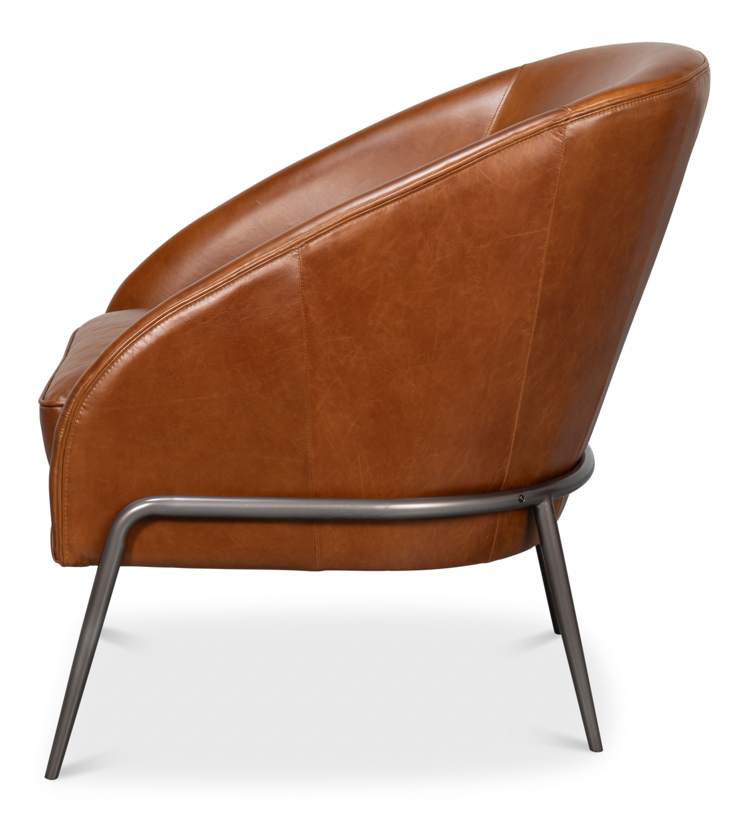 Simmons Leather Chair, Havana Brown large image 