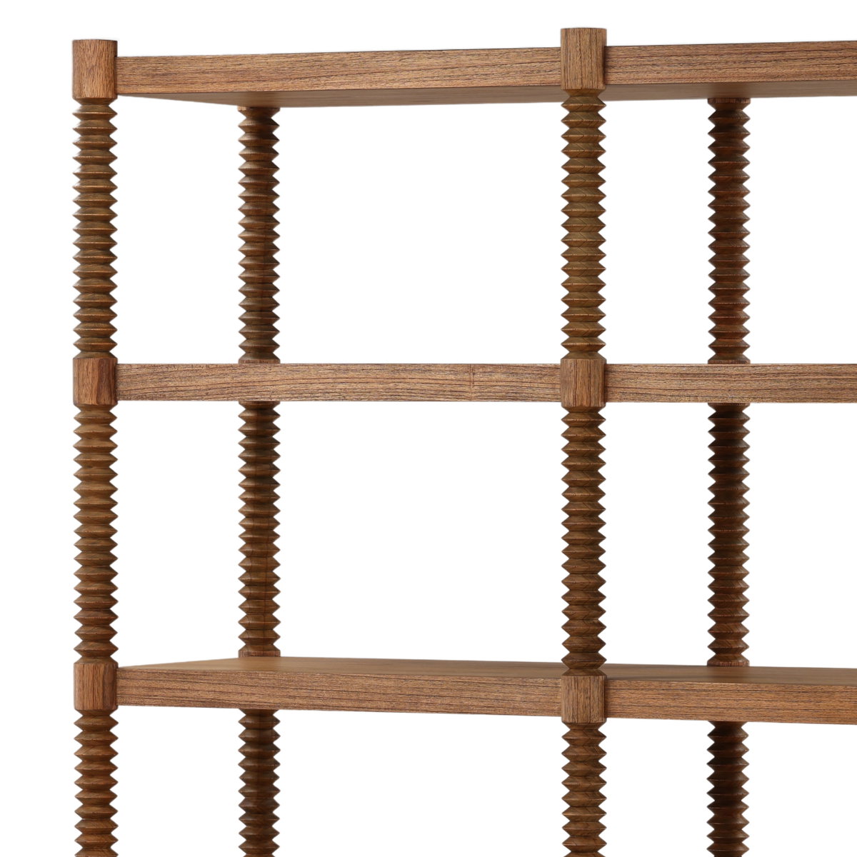 Fernandez Bookcase Brown, Shelving & Bookcase by Dovetail, 59.68" width x 85" height x 20" depth View 4