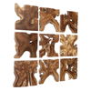 Talia Wood Wall Decor Set/9, Sculptural Wall Art by Uttermost, 16" width x 16" height x 1.37" depth thumbnail 5
