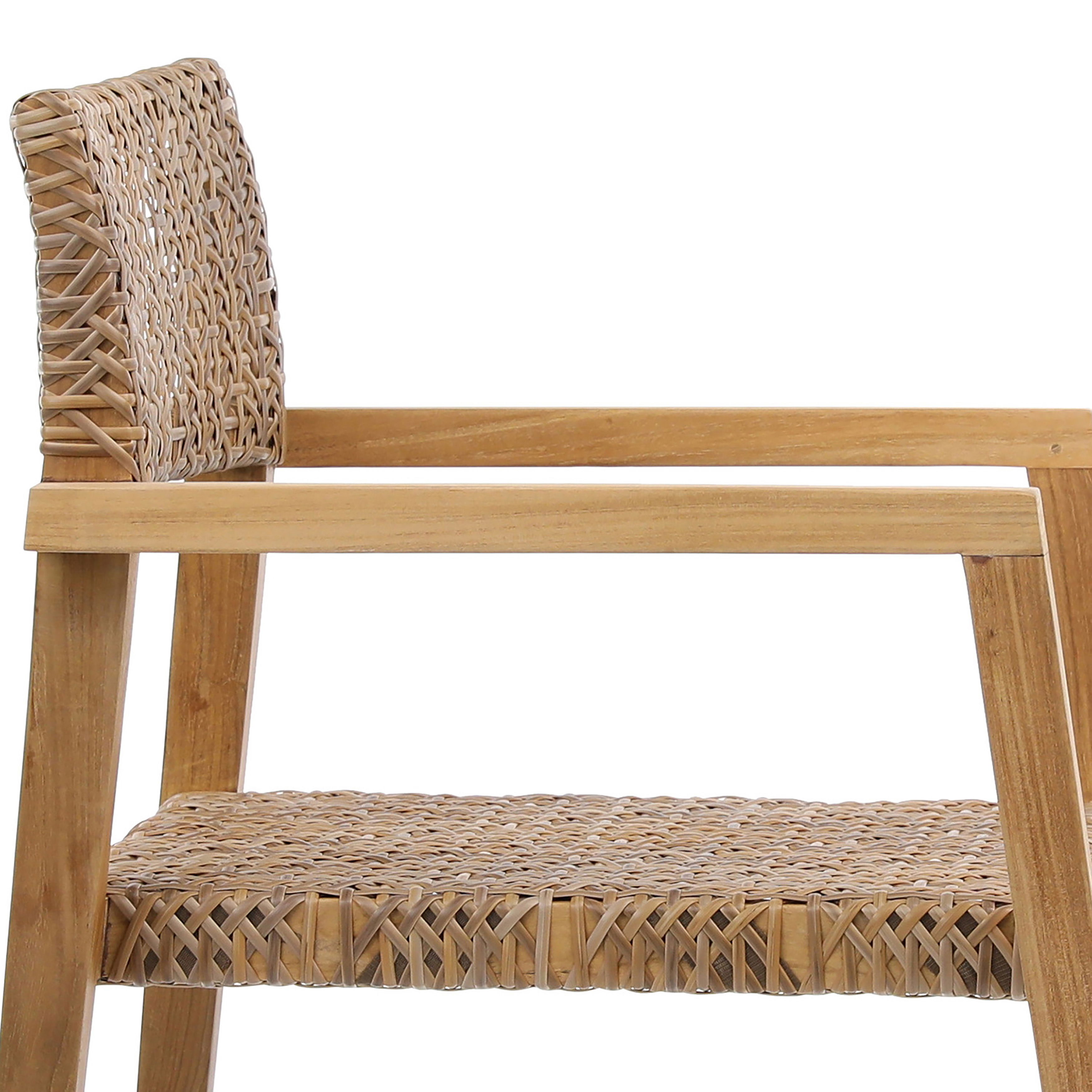 Chairs  Deeta Outdoor Dining Chair Set of 2 Brown large image 