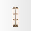 Andy I Large Natural Wood Cylindrical Lantern, Lighting by Mercana, 8.27" length x 8.27" width x 34.84" height thumbnail 4