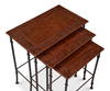 Kew Gardens Leather Nesting Tables, by Sarreid, 1'2" length x 1'11" width x 2'1" height thumbnail 12