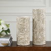 Timber Swirl Earth Tone Vases Set/2, by Uttermost, 6" width x 15.75" height x 6" depth thumbnail 2